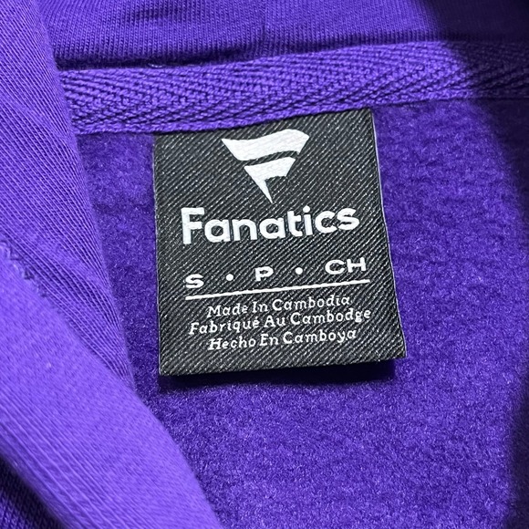 NWT Minnesota Vikings Cropped Hoodie Sweatshirt Fanatics NFL Womens Small Purple - Picture 5 of 8